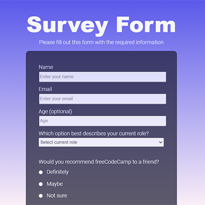 Survey Form Project